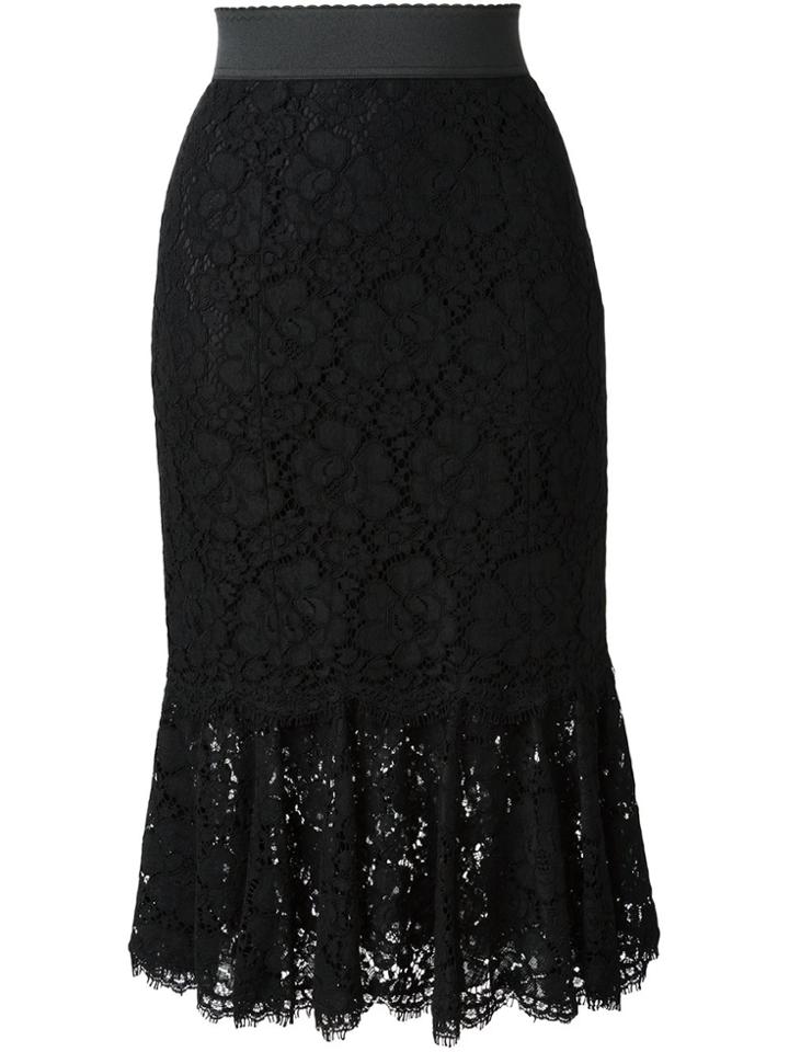 Dolce & Gabbana Lace Skirt - Black