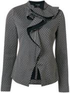 Emporio Armani Ruffled Fitted Jacket - Grey