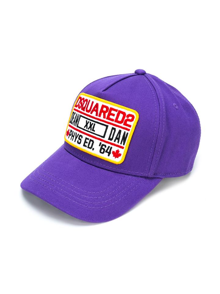 Dsquared2 Kids Phys. Ed. Logo Patch Baseball Cap - Pink & Purple