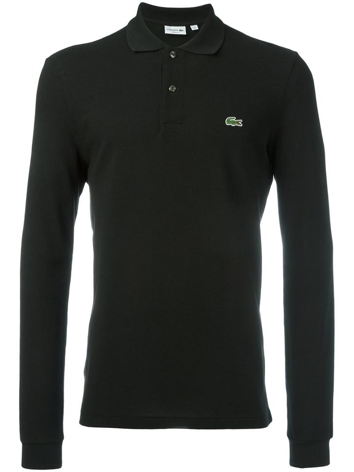Lacoste Longsleeved Polo Shirt, Men's, Size: 4, Black, Cotton