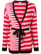 Liu Jo Striped Wrap Cardigan - Black
