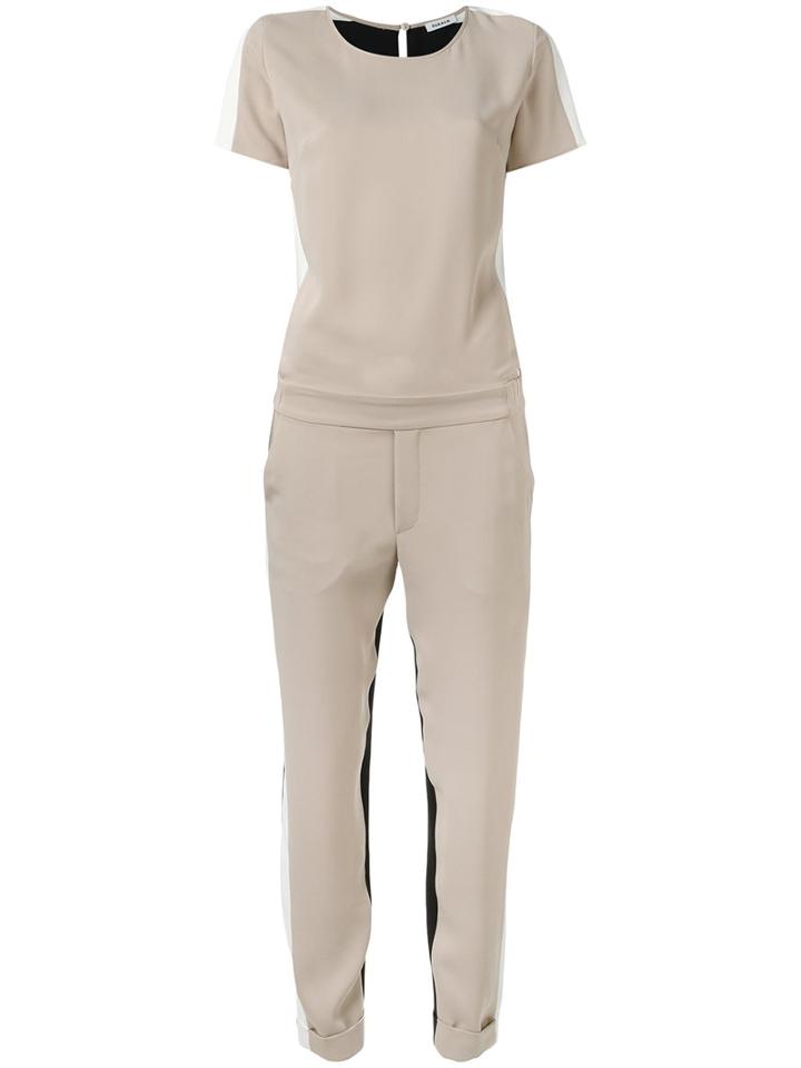 P.a.r.o.s.h. Shortsleeved Jumpsuit, Size: Xs, Nude/neutrals, Polyester
