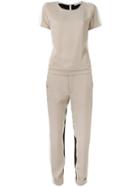 P.a.r.o.s.h. Shortsleeved Jumpsuit, Size: Xs, Nude/neutrals, Polyester