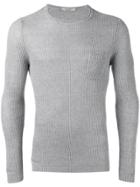 La Fileria For D'aniello Slim-fit Ribbed Jumper - Grey