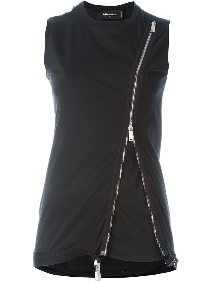 Dsquared2 Two-way Zip Detail Tank Top