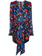 Magda Butrym Floral Print Mini Dress - Blue