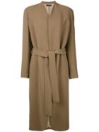The Row - Belted Midi Coat - Women - Silk/spandex/elastane/viscose - S, Brown, Silk/spandex/elastane/viscose