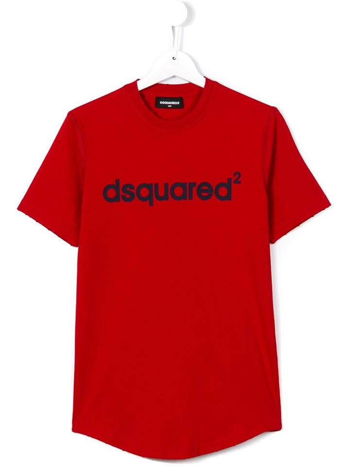 Dsquared2 Kids Logo Print T-shirt, Boy's, Size: 16 Yrs, Red