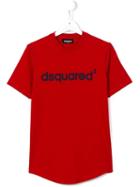 Dsquared2 Kids Logo Print T-shirt, Boy's, Size: 16 Yrs, Red