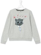 Karl Lagerfeld Kids - Cat Print Sweatshirt - Kids - Cotton/polyester - 16 Yrs, Girl's, Grey