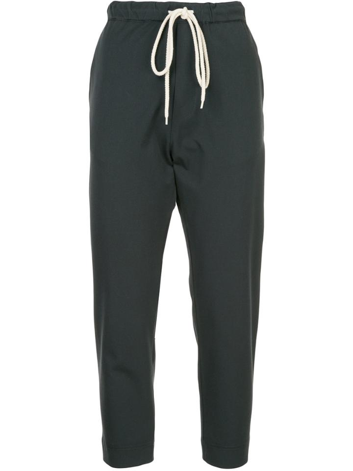 Bassike Drawstring Slim-fit Trousers - Blue