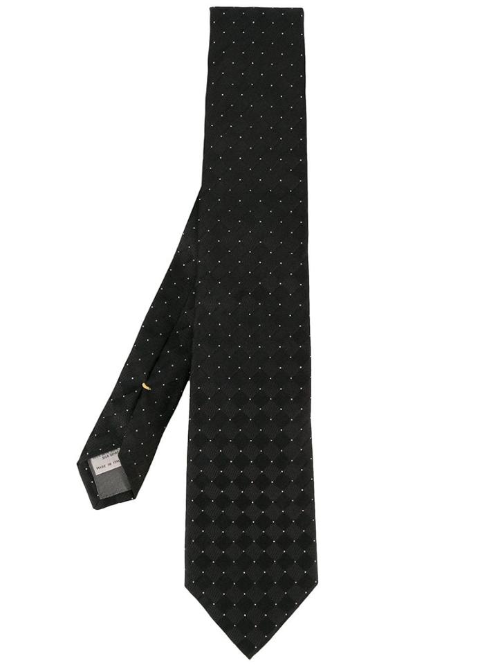 Canali Polka Dot Tie - Black