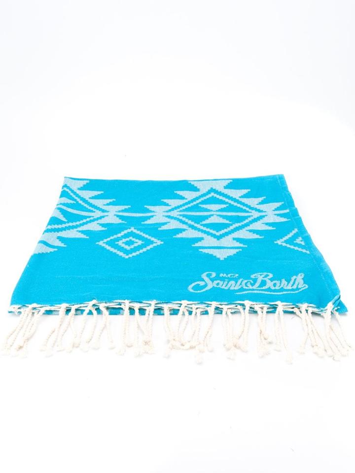 Mc2 Saint Barth Patterned Beach Towel - Blue