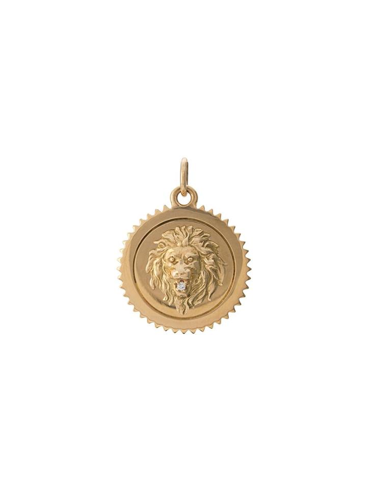 Foundrae 18kt Yellow Gold Diamond Strength Medallion