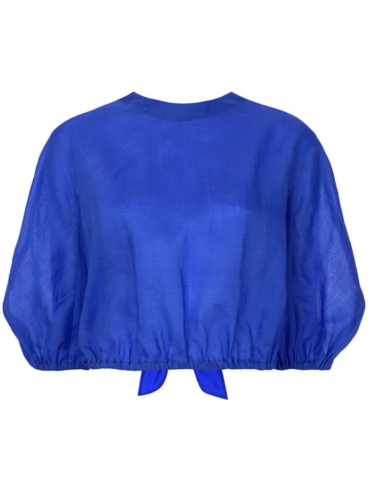 Tomorrowland Tie Back Blouse - Blue
