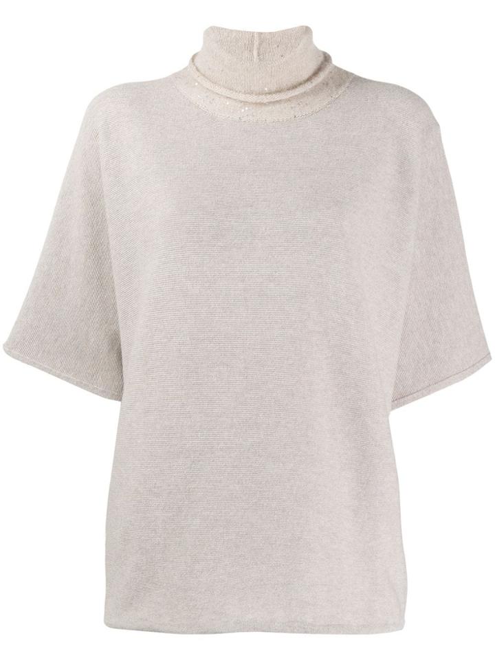 Fabiana Filippi Short-sleeved Jumper - Neutrals