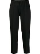 D.exterior Plain Cropped Trousers - Black