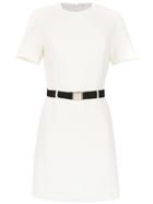 Nk Belted Flared Dress - White