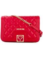Love Moschino Chain Strap Shoulder Bag, Women's, Red, Leather