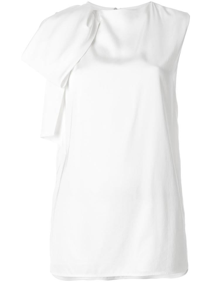 Victoria Victoria Beckham Draped Bow Tank Top - White