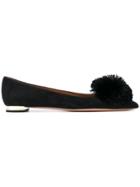 Aquazzura 'powder Puff' Ballerinas - Black
