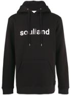 Soulland Logo Drawstring Hoodie - Black