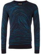 Emporio Armani Twirled Print Sweatshirt, Men's, Size: 52, Black, Cotton/viscose