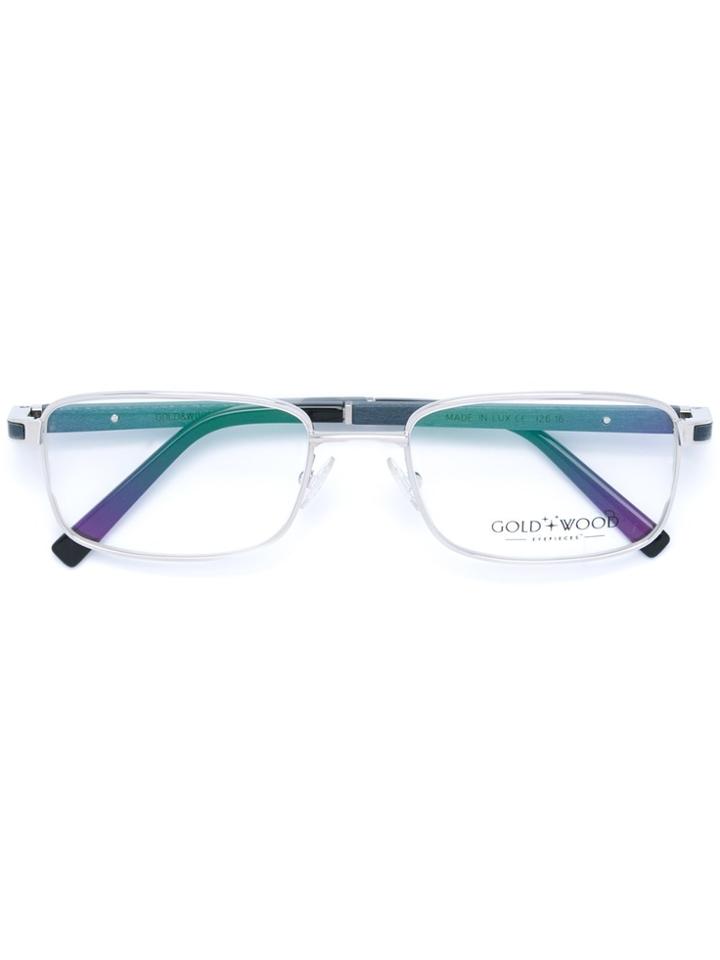 Gold And Wood 'i2616' Glasses - Grey