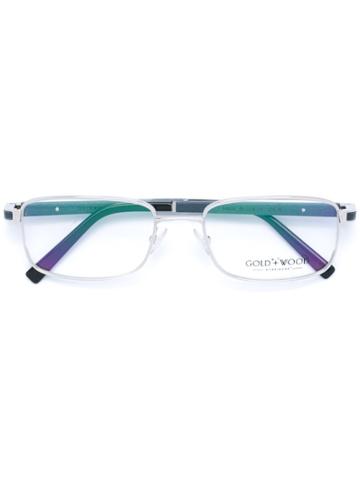 Gold And Wood 'i2616' Glasses - Grey