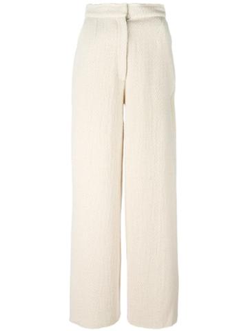 Charlie May 'johanna' Trousers, Women's, Size: 8, Nude/neutrals, Cotton/virgin Wool/alpaca