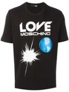 Love Moschino 'earth' Print T-shirt, Men's, Size: Xl, Black, Cotton