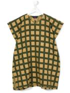 The Animal Observatory Plaid Shift Dress, Toddler, Size: 4 Yrs, White