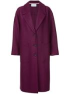 Harris Wharf London Oversized Patch Pocket Coat - Pink