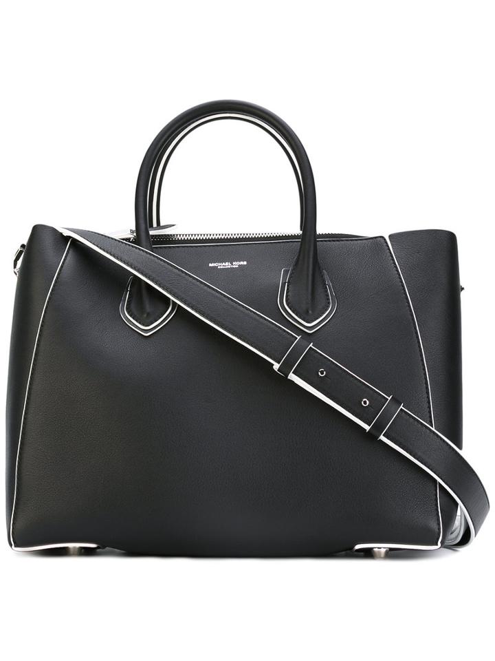 Michael Kors - Logo Embossed Tote Bag - Women - Calf Leather - One Size, Black, Calf Leather