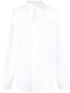 Maison Margiela Longline Sheer Panel Shirt - White