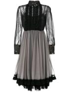 Antonio Marras Frill Trim Tulle Dress - Black