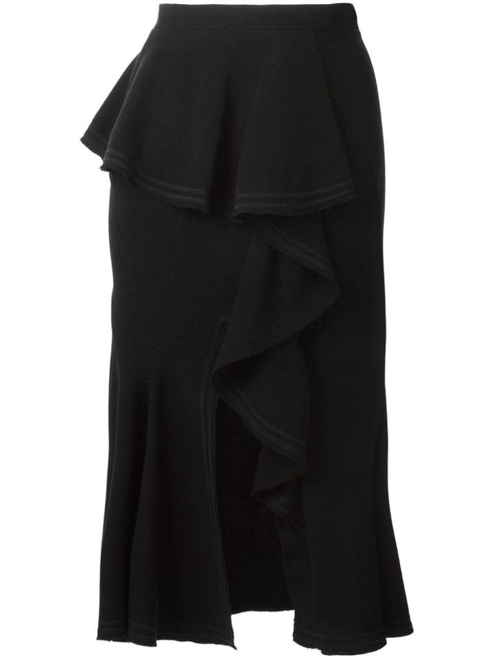 Givenchy Ruffled Asymmetric Skirt - Black