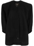 Montana Single-breasted Structured Wool Coat - Black
