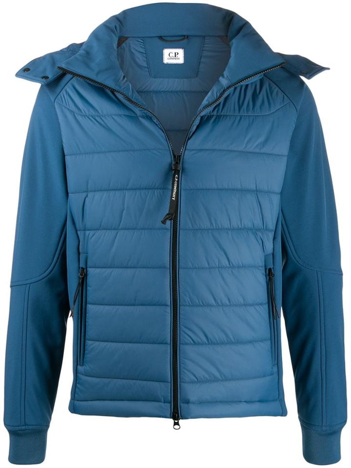 Cp Company Contrast Sleeve Padded Jacket - Blue