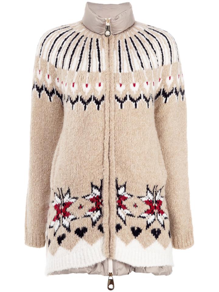 Twin-set High Neck Puffer Jacket - Nude & Neutrals
