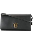 Alexander Mcqueen Amq Pouch With Strap, Women's, Black, Calf Leather