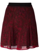 Michael Michael Kors Lace Print Skirt - Black