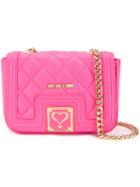 Quilted Crossbody Bag - Women - Polyurethane - One Size, Pink/purple, Polyurethane, Love Moschino
