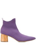 Nanushka Knitted Ankle Boots - Purple