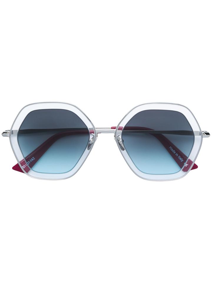 Christian Roth Eyewear Hexagonal Shaped Sunglasses - Nude & Neutrals