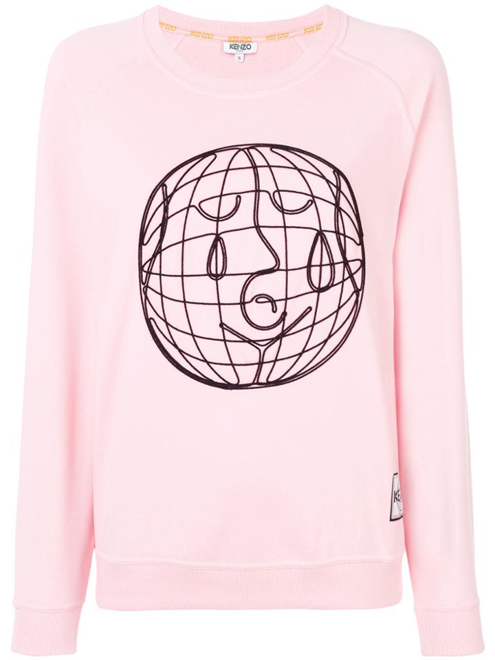 Kenzo Embroidered Sweatshirt - Pink & Purple