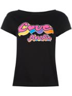 Love Moschino 'love' T-shirt, Women's, Size: 42, Black, Cotton/modal