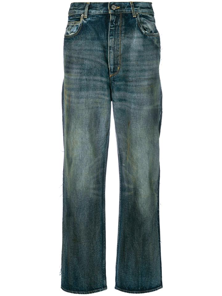 Golden Goose Deluxe Brand Oil Wash Boyfriend Jeans - Blue