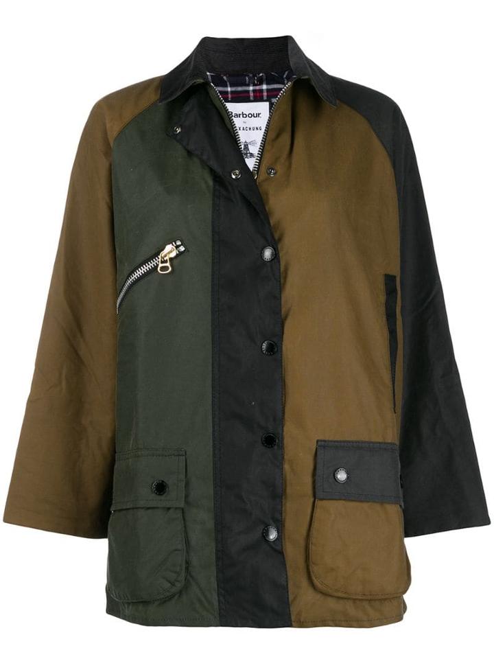 Barbour Concealed Front Parka - Green