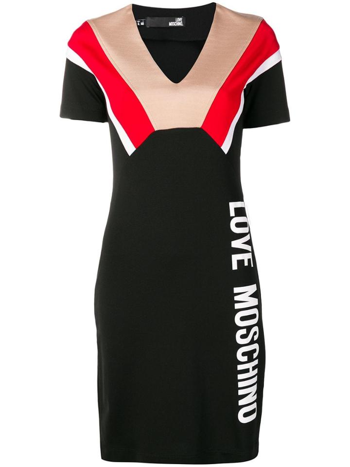 Love Moschino Logo Print Dress - Red